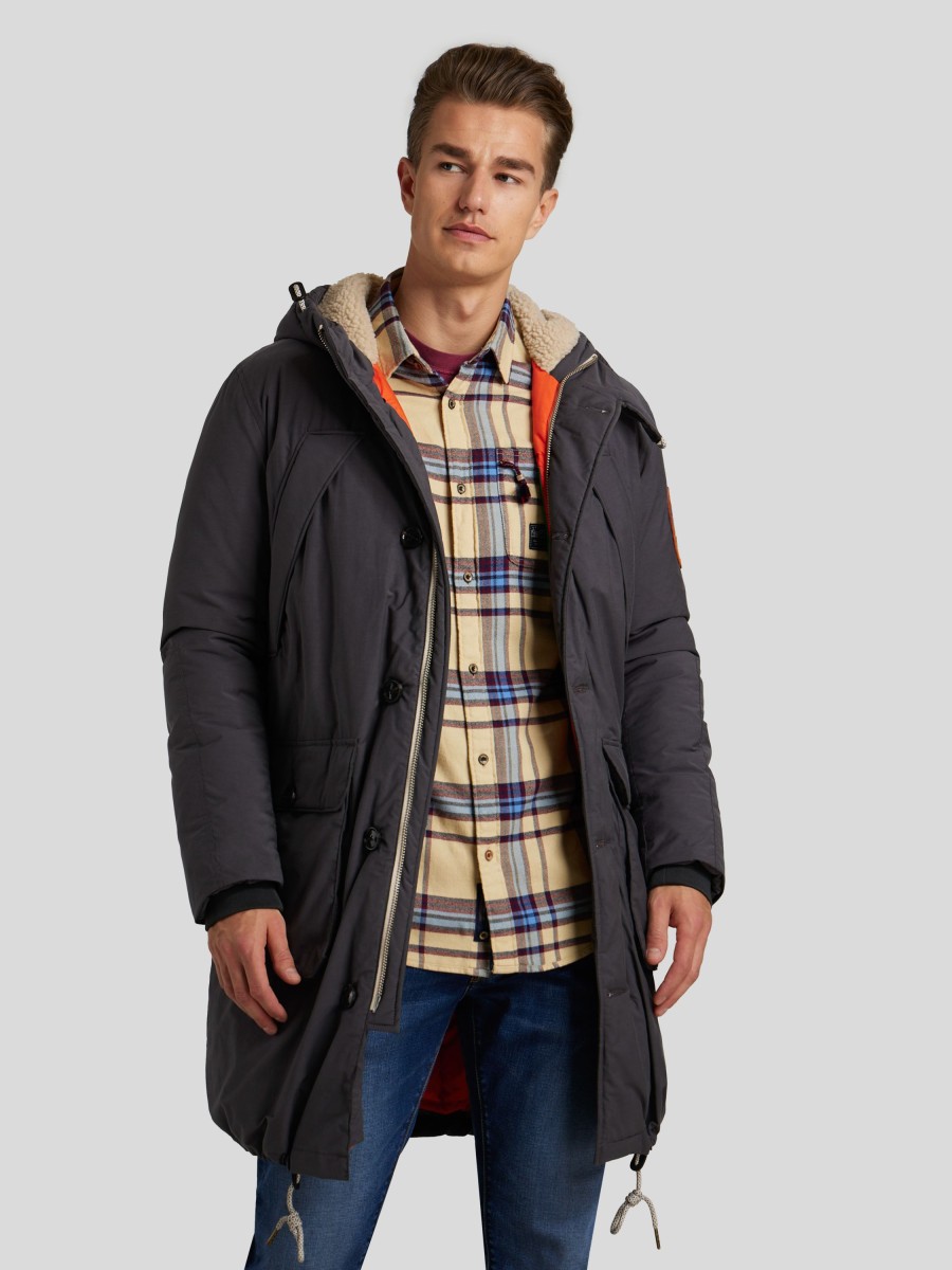 Manner Scotch & Soda Men Mantel | Parka Mit Applikation Grau