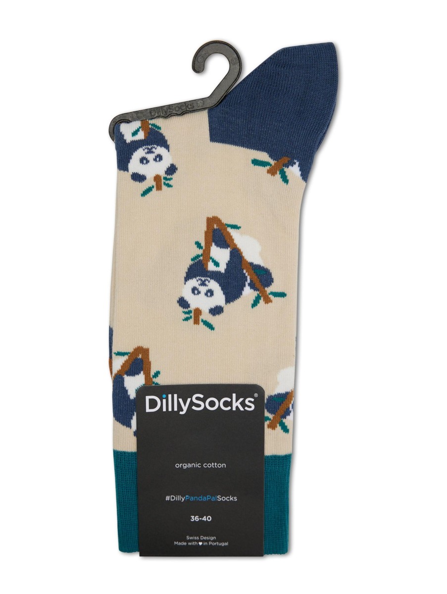 Frauen Dilly Socks Wasche & Loungewear | Socken Panda Pal Beige