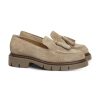 Frauen Pedro Miralles Halbschuhe | Moccasins Mit Tassel Berta Taupe