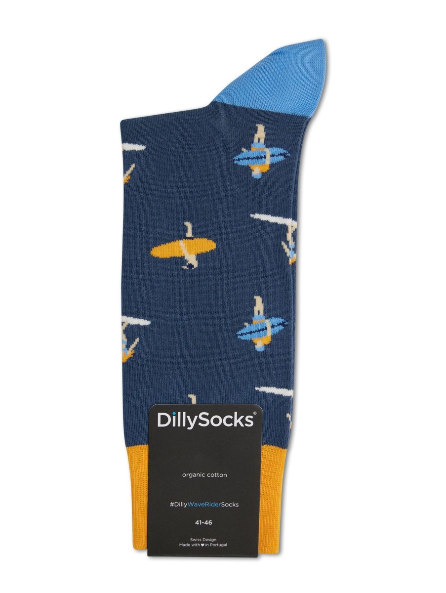 Manner Dilly Socks Wasche & Loungewear | Socken Wave Rider Marine