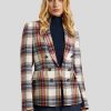 Frauen Akris Punto Blazer | Blazer Aus Tweed Multicolor