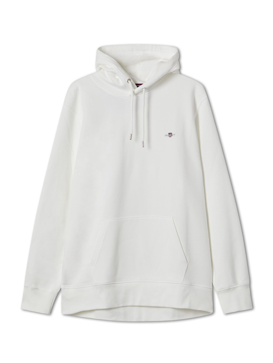 Manner Gant Grosse Grossen | Hoodie Mit Logo Ecru