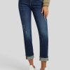 Frauen Goldgarn Denim Jeans | Jeans Straight Fit Rosengarten Dark Denim