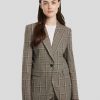 Frauen Cinque Blazer | Blazer Mit Karo-Muster Braun