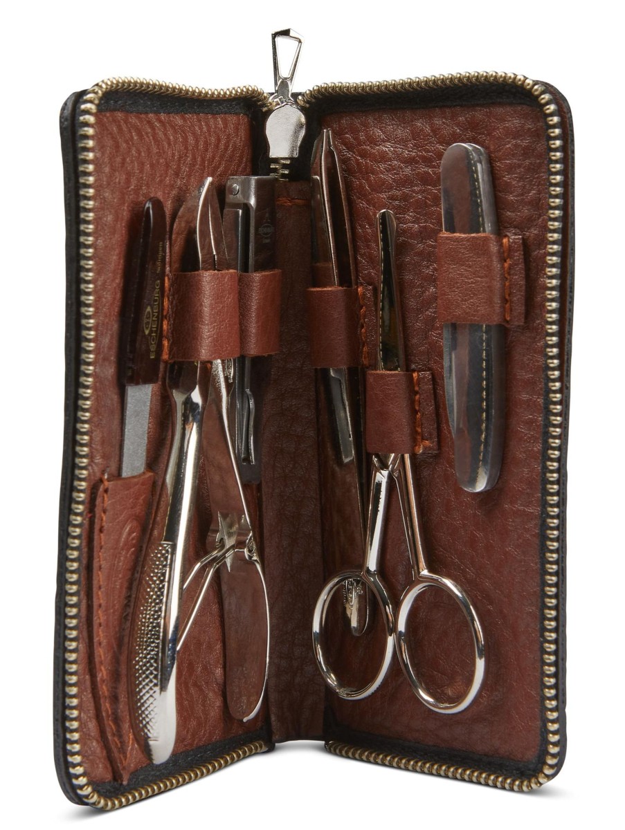 Manner F. HAMMANN Boutique | Manicure-Set Aus Leder Cognac