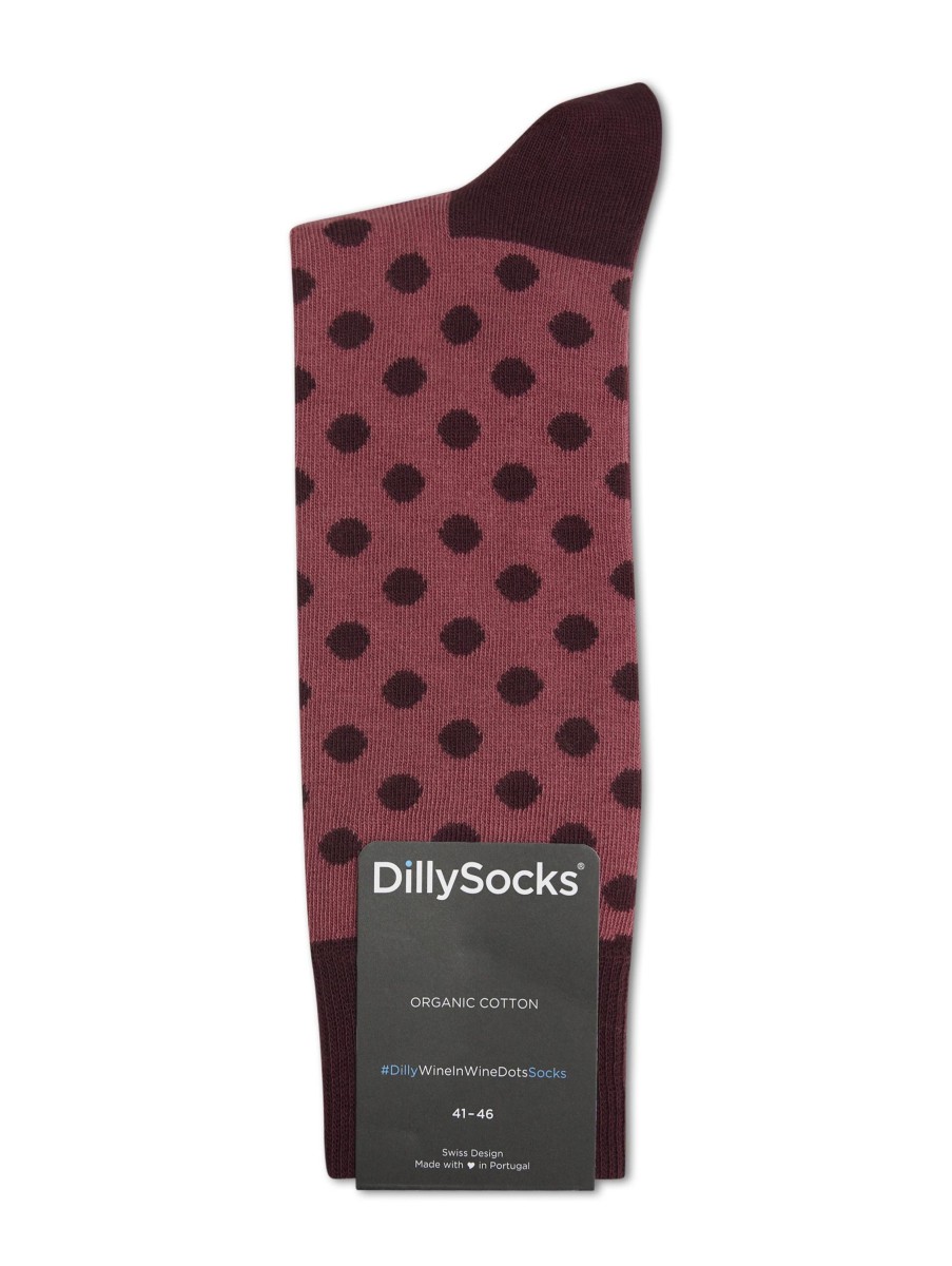 Manner Dilly Socks Wasche & Loungewear | Socken Wineln Wine Dots Rot