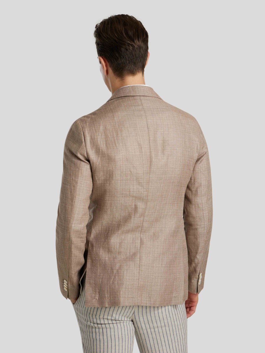 Manner BOSS Men Vestons | Veston Aus Leinen Beige