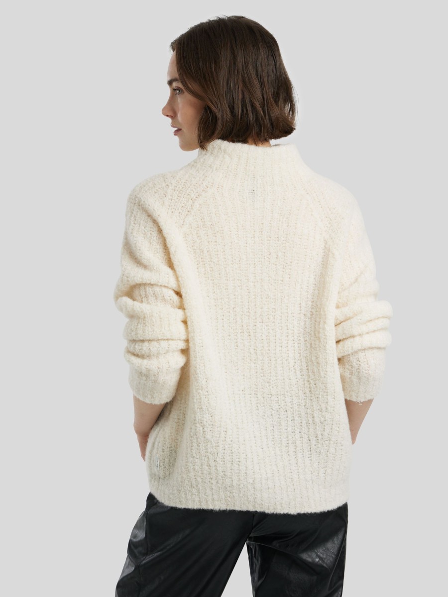 Frauen Marc Cain Pullover & Strick | Pullover Aus Boucle Ecru