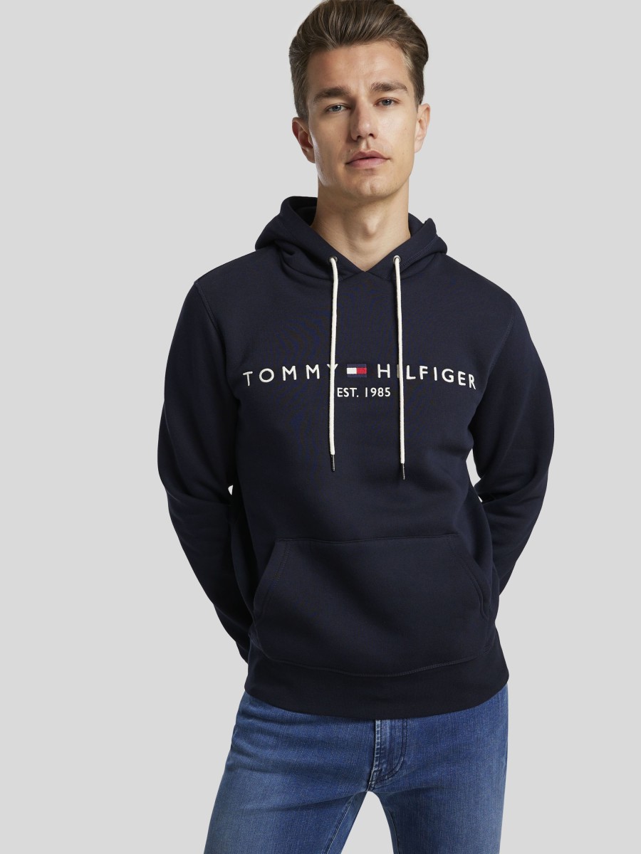 Manner Tommy Hilfiger Hoodies & Sweatshirts | Hoodie Mit Logo-Stickerei Marine