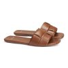 Frauen Carrano Sandalen & Sandaletten | Flache Sandalette Cognac