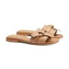 Frauen Flattered Sandalen & Sandaletten | Slides Mit Schleife Cognac