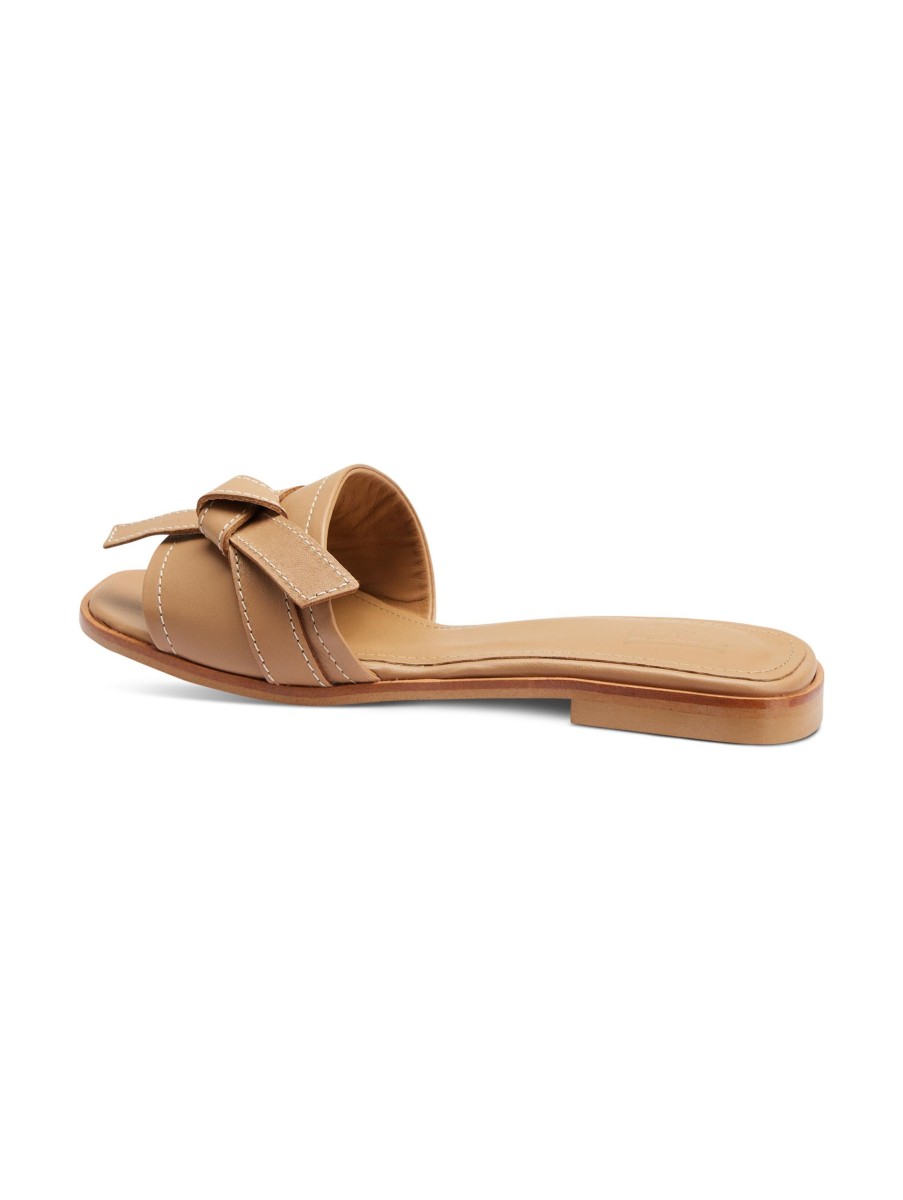 Frauen Flattered Sandalen & Sandaletten | Slides Mit Schleife Cognac