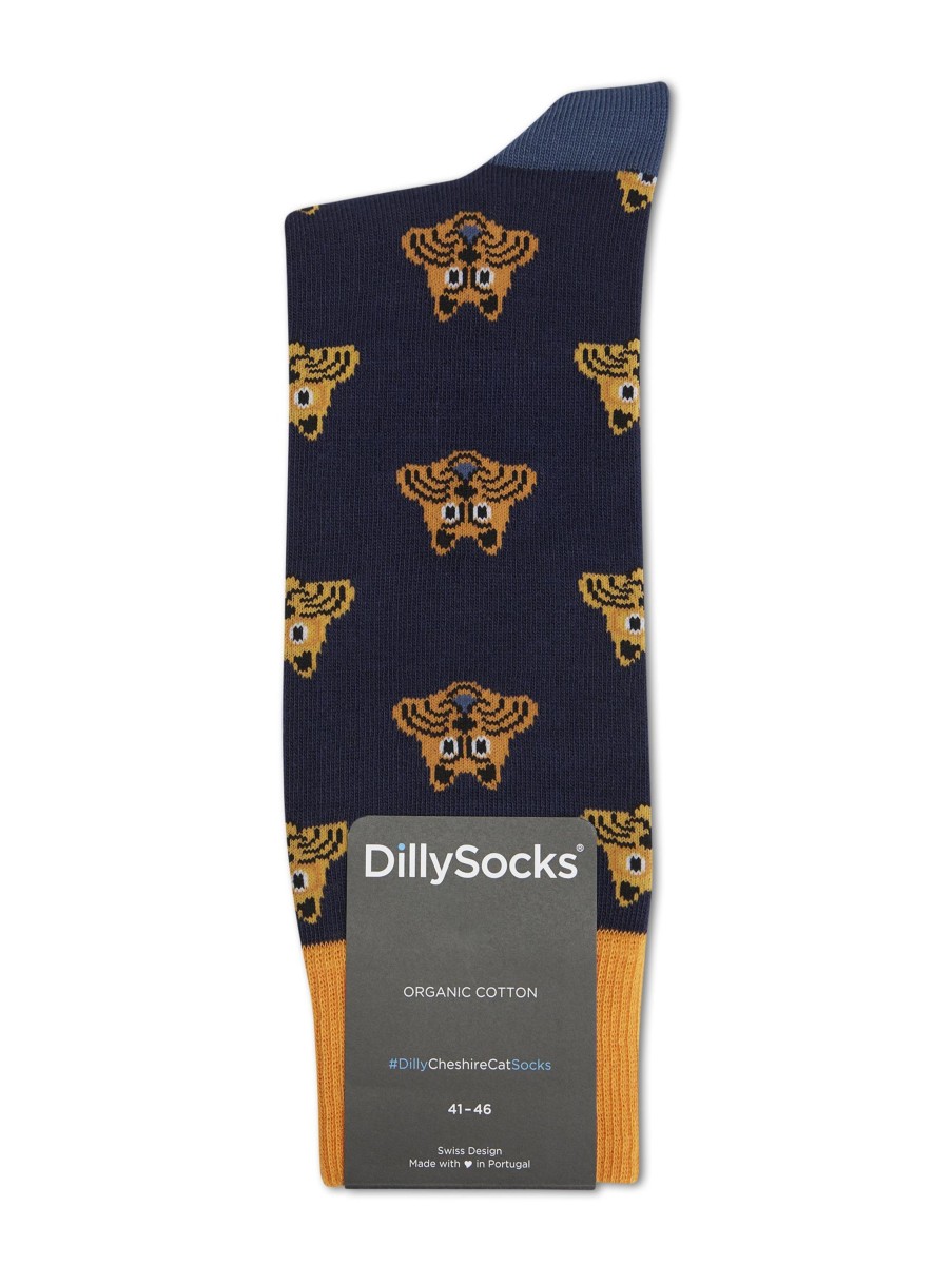 Manner Dilly Socks Wasche & Loungewear | Socken Cheshire Cat Marine