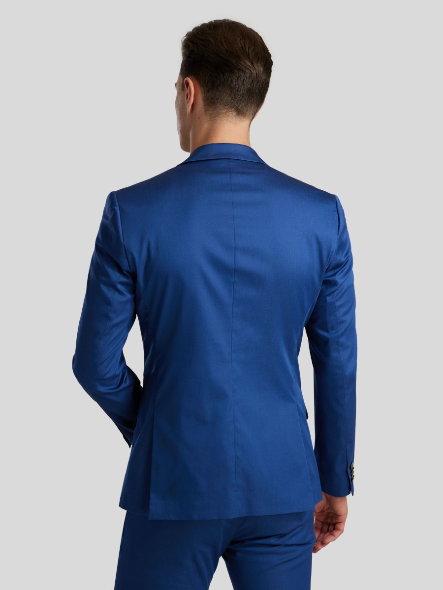 Manner Paul Vestons | Veston Im Slim Fit Mittelblau