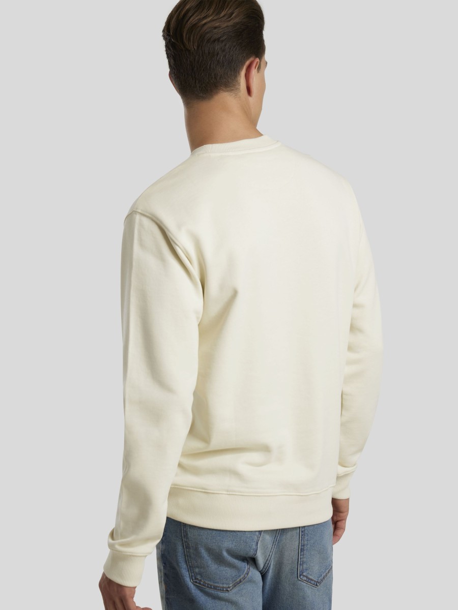 Manner Scotch & Soda Men Hoodies & Sweatshirts | Sweatshirt Mit Logo Ecru