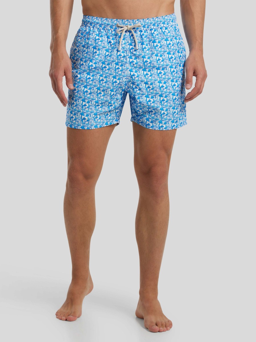 Manner MC2 Saint Barth Badehosen | Badeshorts Mit Print Mittelblau