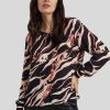 Frauen Marc Cain Blusen & Tuniken | Bluse Mit Print Schwarz