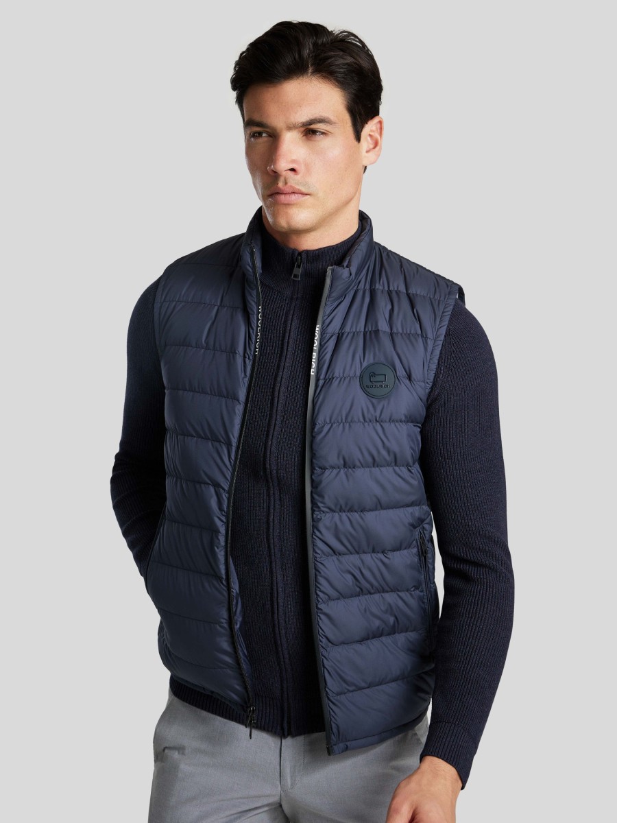 Manner Woolrich Gilets & Westen | Steppweste Marine