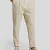 Manner BOSS Men Hosen | Chino Aus Kord Ecru