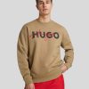 Manner Hugo Sportswear Hoodies & Sweatshirts | Sweatshirt Mit Applikation Camel