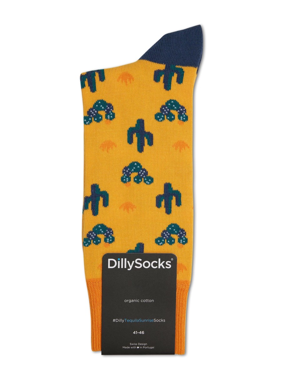 Manner Dilly Socks Wasche & Loungewear | Socken Tequila Sunrise Gelb