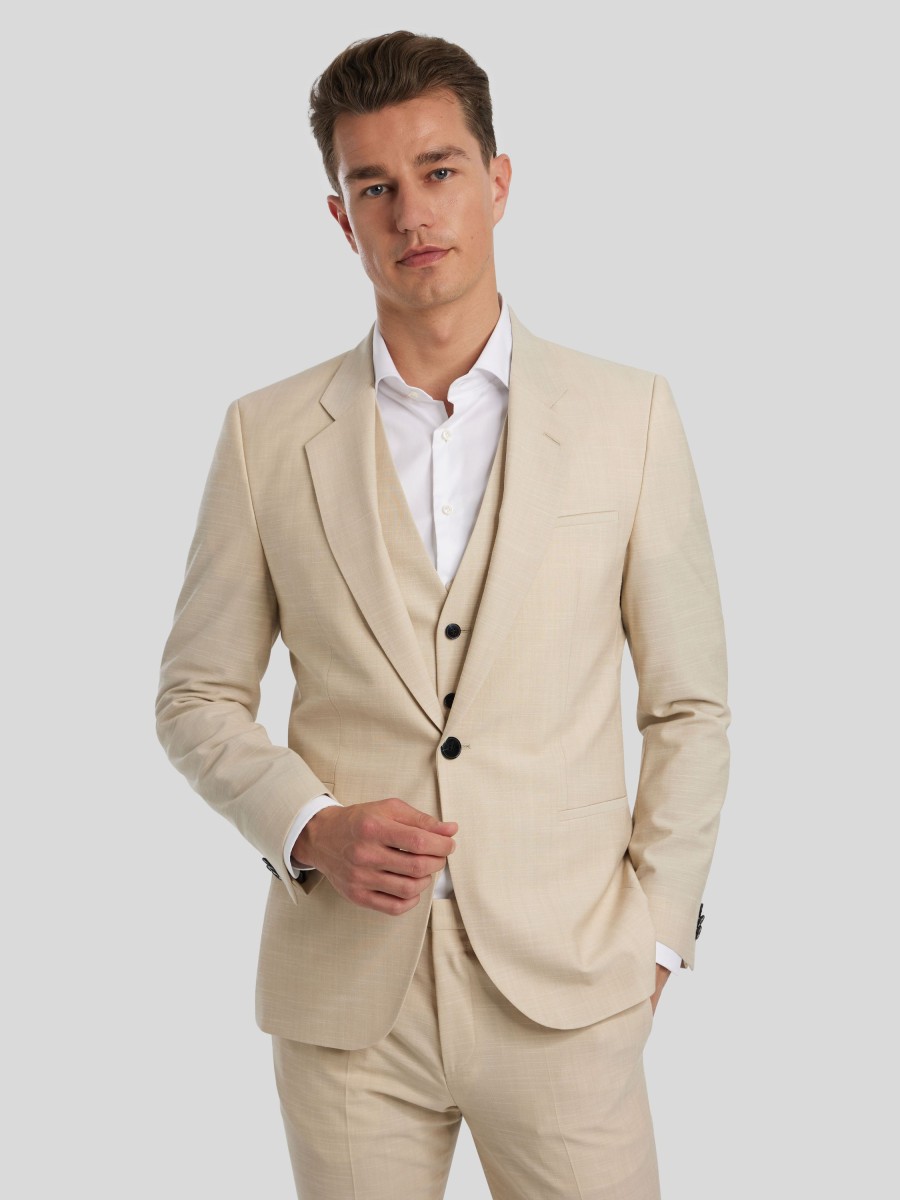 Manner HUGO Anzuge | Anzug 3-Teilig Im Extra Slim Beige