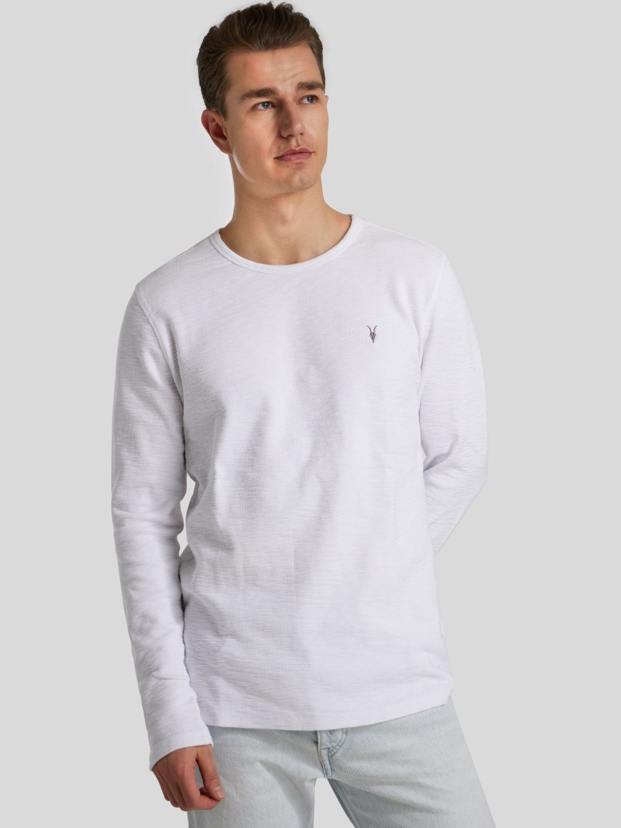 Manner AllSaints T-Shirts & Shirts | Shirt Mit Struktur Weiss