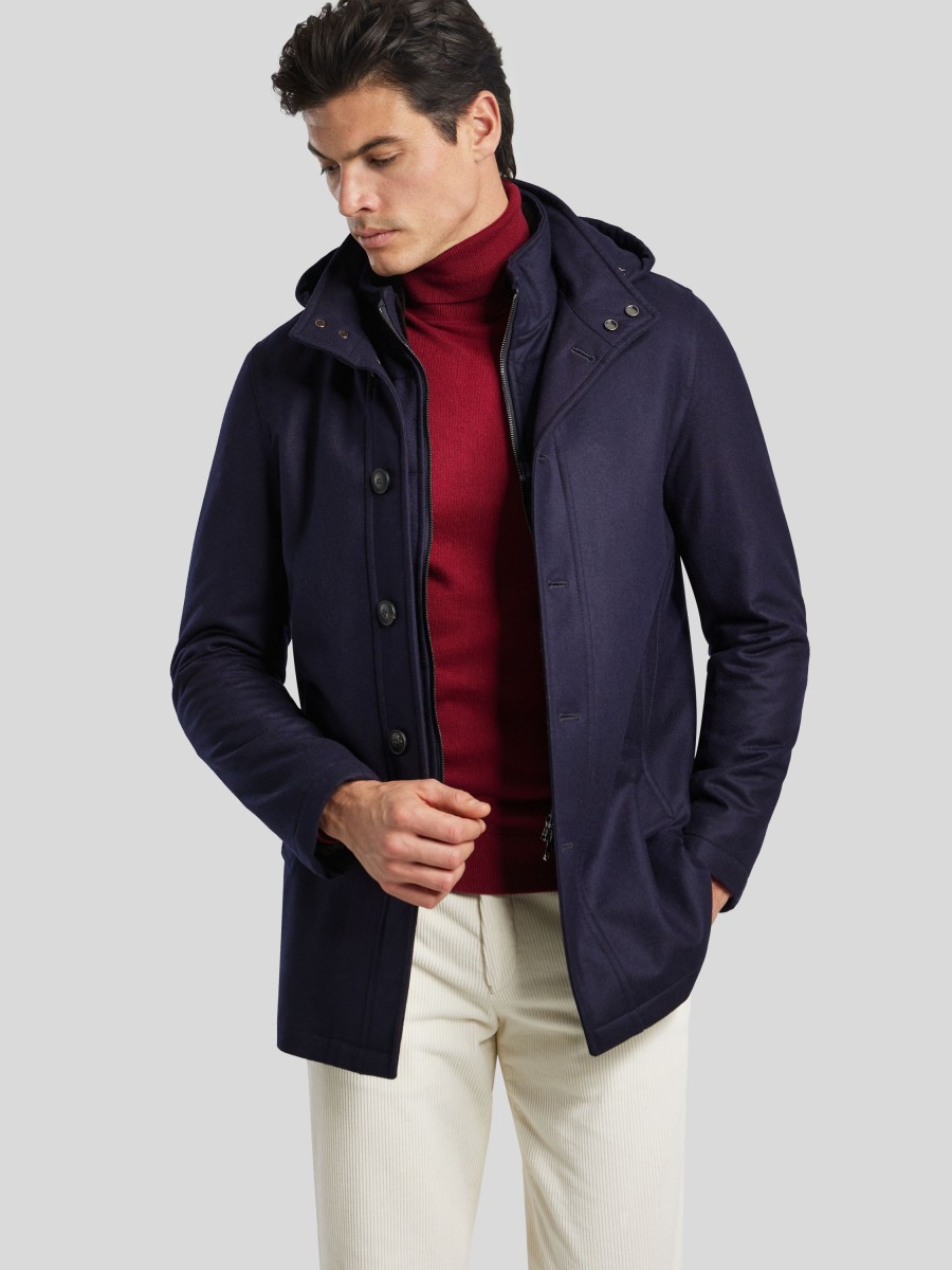 Manner Barba Napoli Mantel | Wolljacke Snow Marine