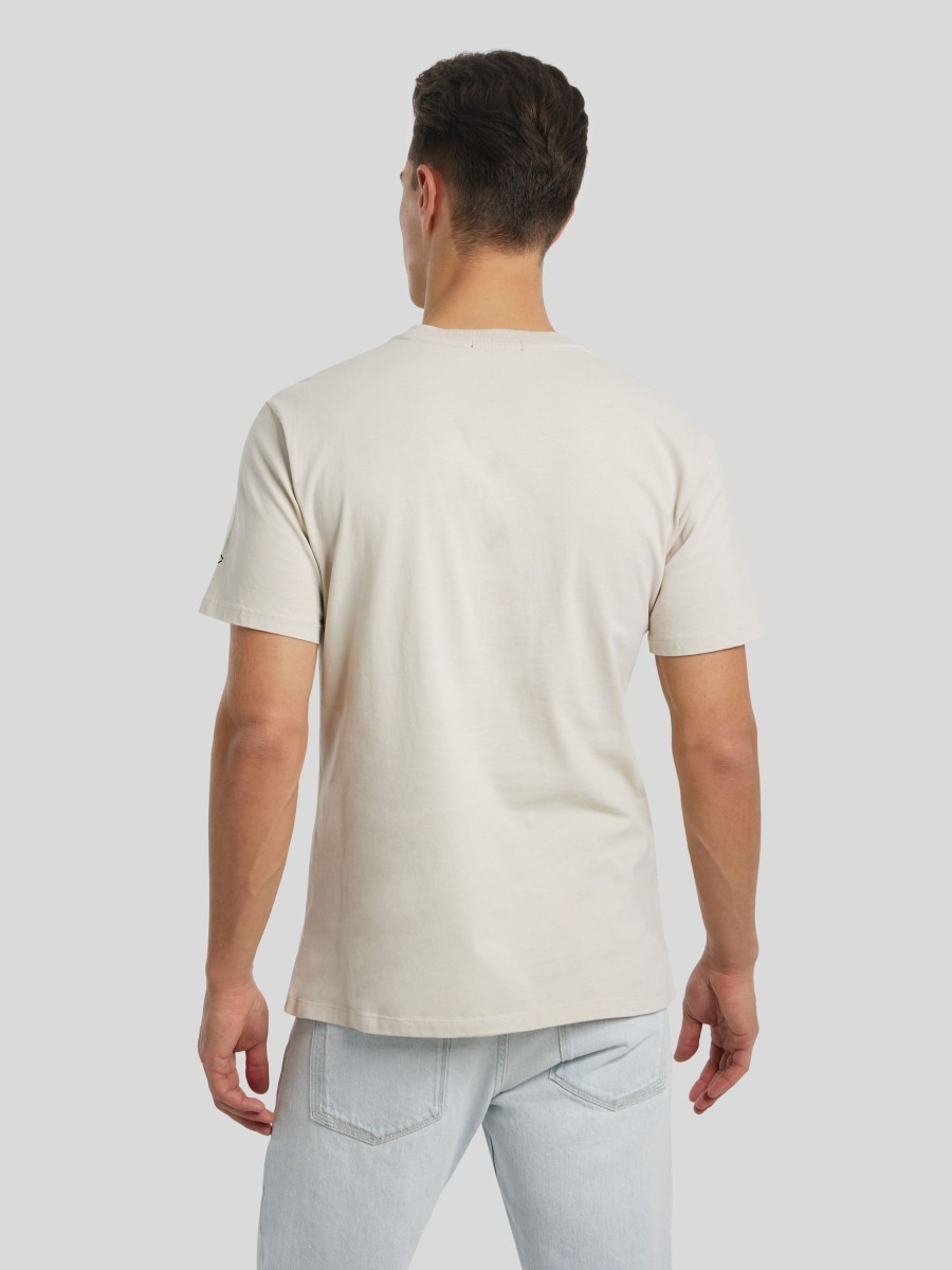 Manner Replay T-Shirts & Shirts | T-Shirt Mit Logo Ecru