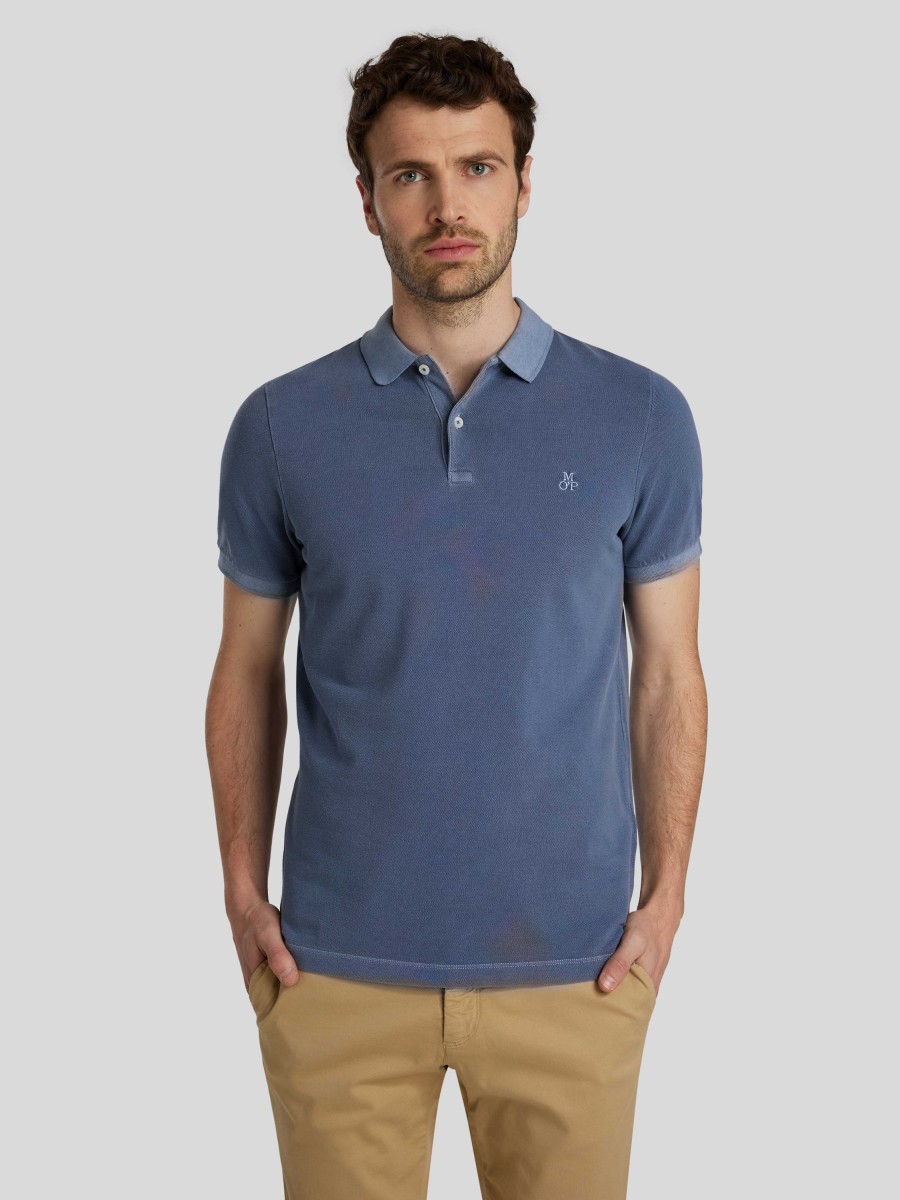 Manner Marc O Polo-Shirts | Polo-Shirt Im Shaped Fit Dark Denim