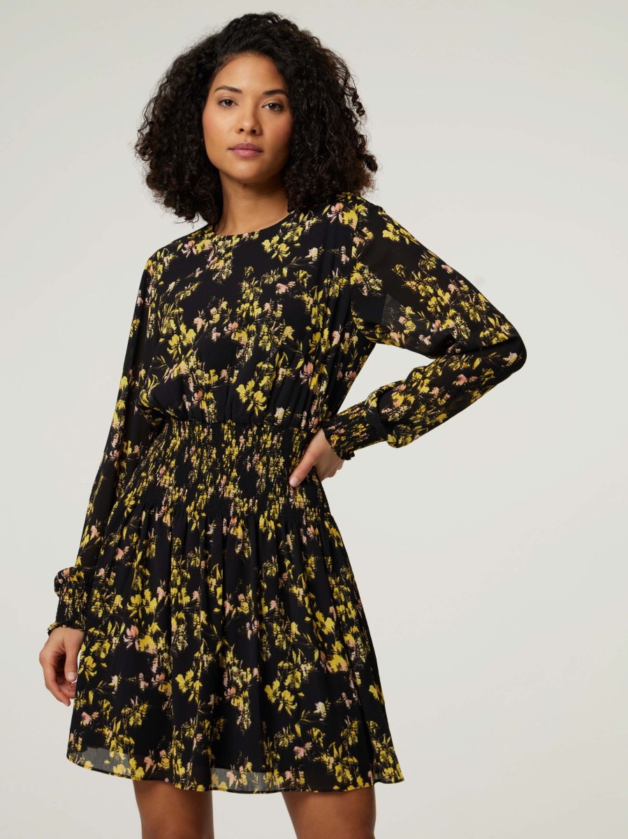 Frauen HUGO Kleider | Kleid Mit Print Kolinis Schwarz