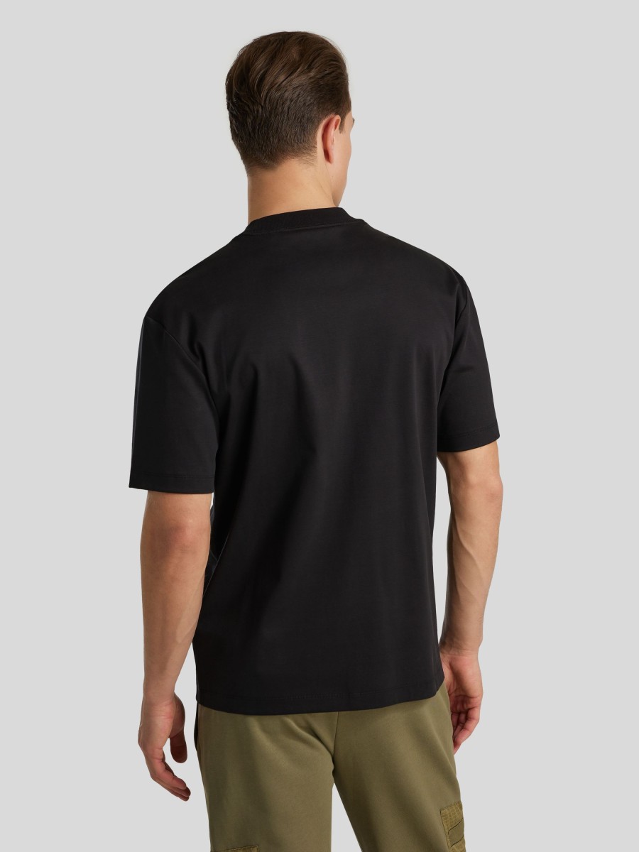 Manner Hugo Sportswear T-Shirts & Shirts | T-Shirt Mit Brusttasche Schwarz