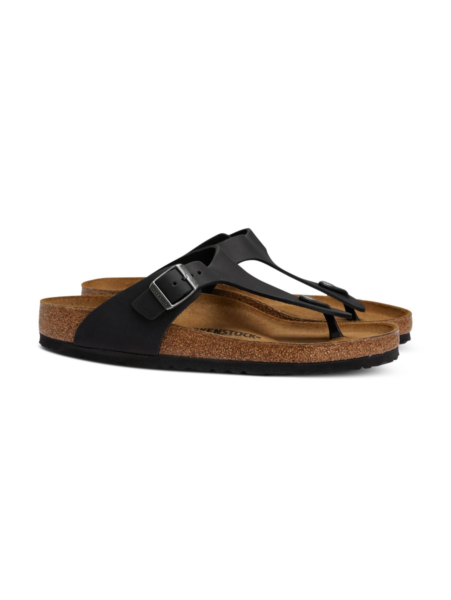 Manner Birkenstock Sandalen | Sandalen Gizeh Schwarz