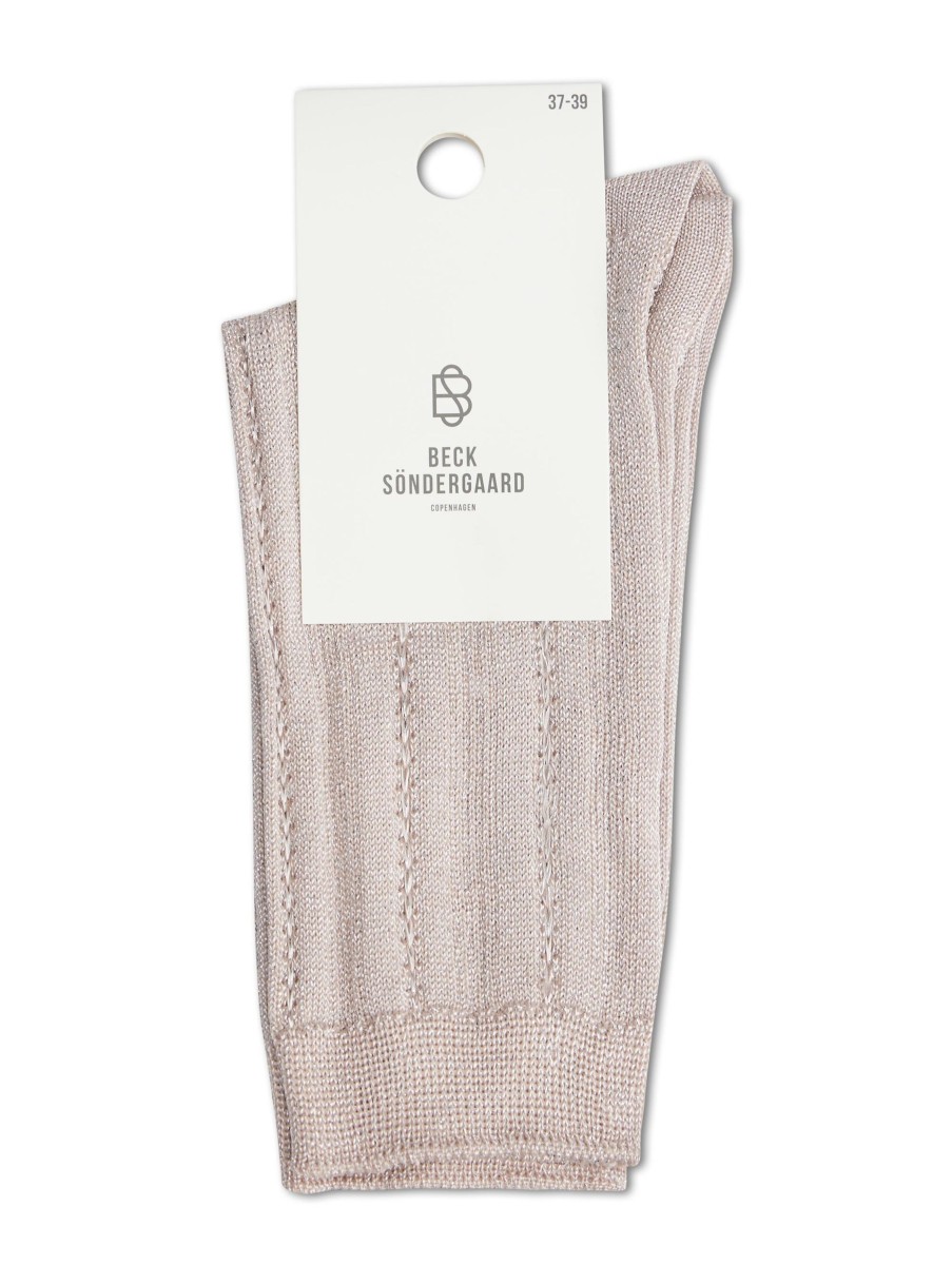 Frauen Becksöndergaard Wasche & Loungewear | Socken Puder