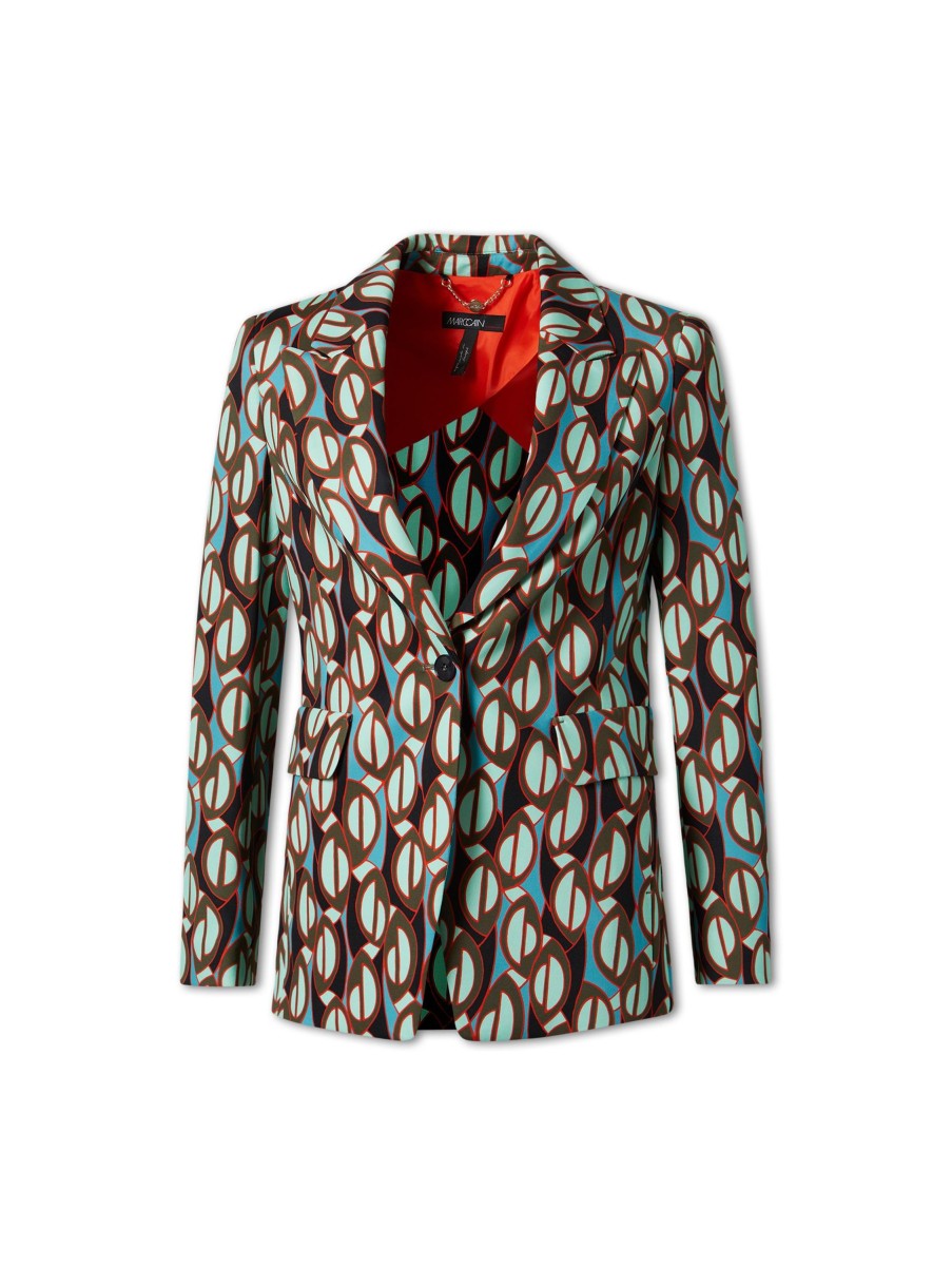 Frauen Marc Cain Blazer | Blazer Mit Print Mint