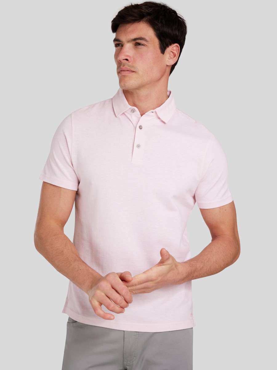 Manner Brax Polo-Shirts | Polo Im Modern Fit Hellrosa