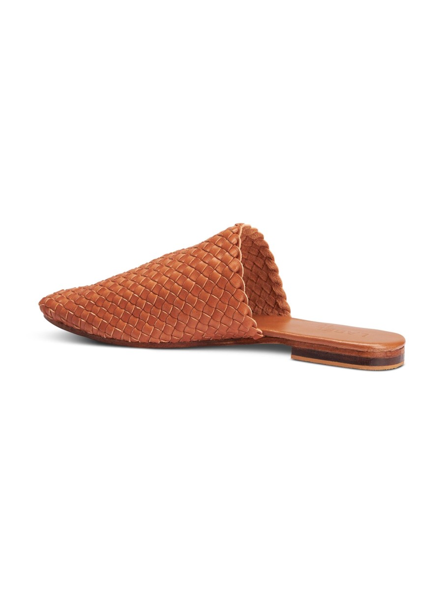 Frauen Label17 Sandalen & Sandaletten | Geflochtene Mules Cognac