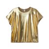 Frauen Mos Mosh T-Shirts & Shirts | Shirt Im Metallic-Look Nivola Gold