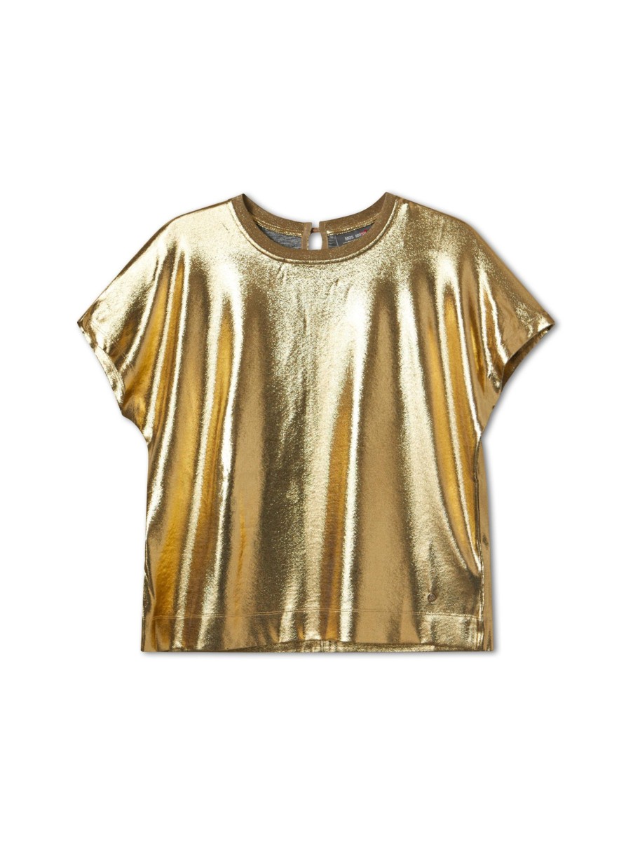 Frauen Mos Mosh T-Shirts & Shirts | Shirt Im Metallic-Look Nivola Gold