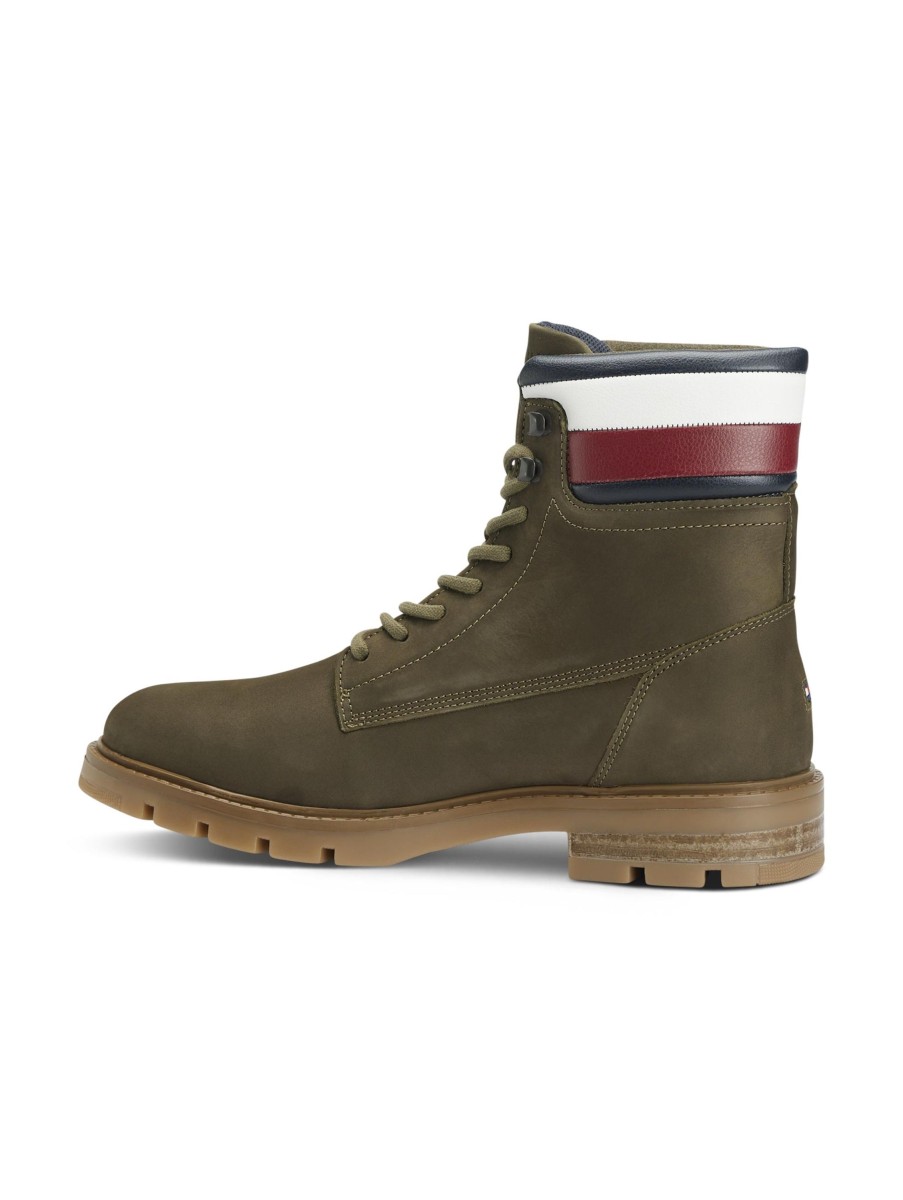 Manner Tommy Hilfiger Boots & Bottinen | Schnurstiefel Oliv