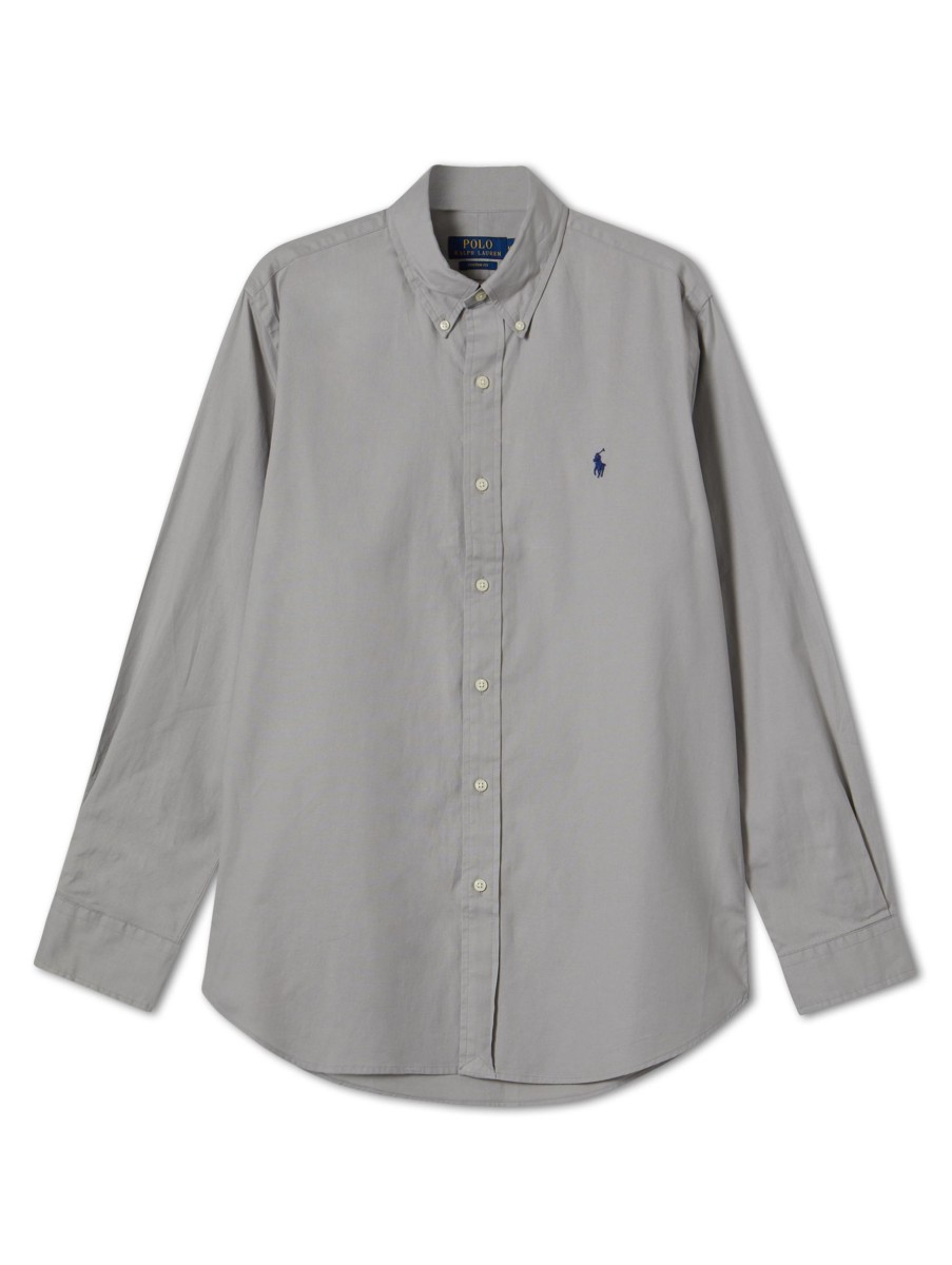 Manner Polo Ralph Lauren Men Hemden | Hemd Im Custom Fit Grau