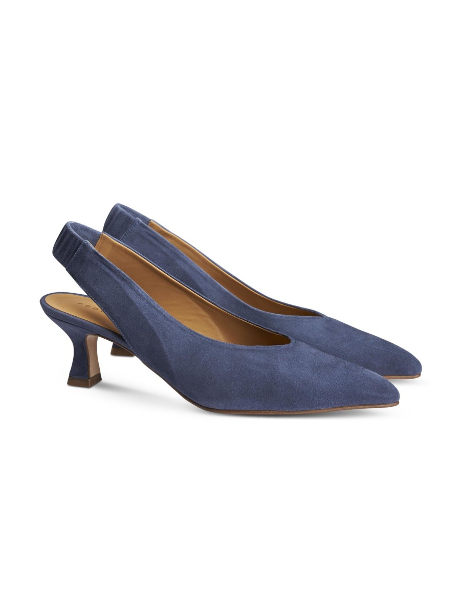 Frauen Pedro Miralles High Heels & Pumps | Sling Pumps Dark Denim