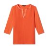 Frauen Comma T-Shirts & Shirts | T-Shirt Orange