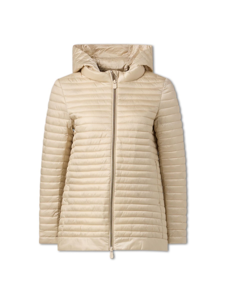 Frauen Save the Duck Jacken | Leichte Steppjacke Beige