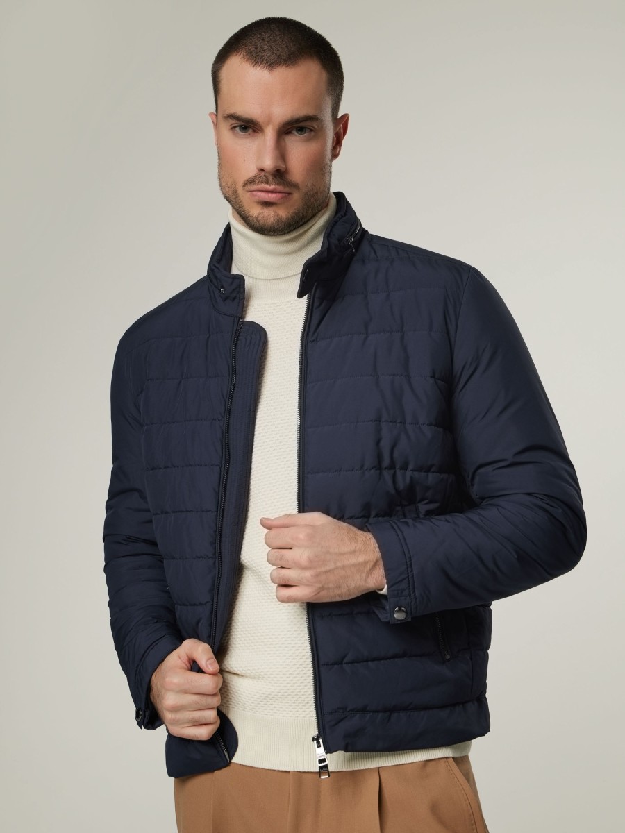 Manner Tommy Hilfiger Jacken | Steppjacke Marine