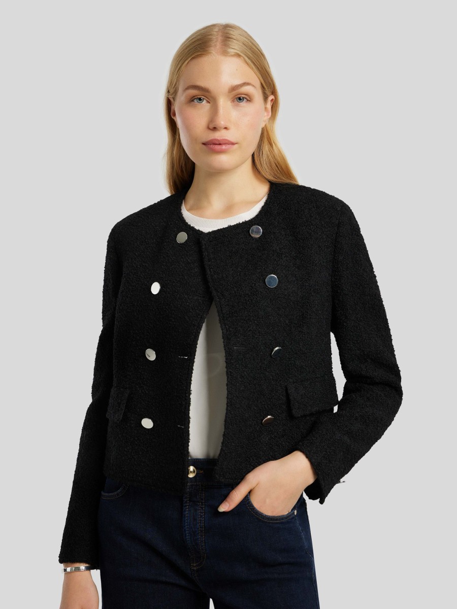 Frauen BOSS Women Blazer | Boucle Blazer Schwarz