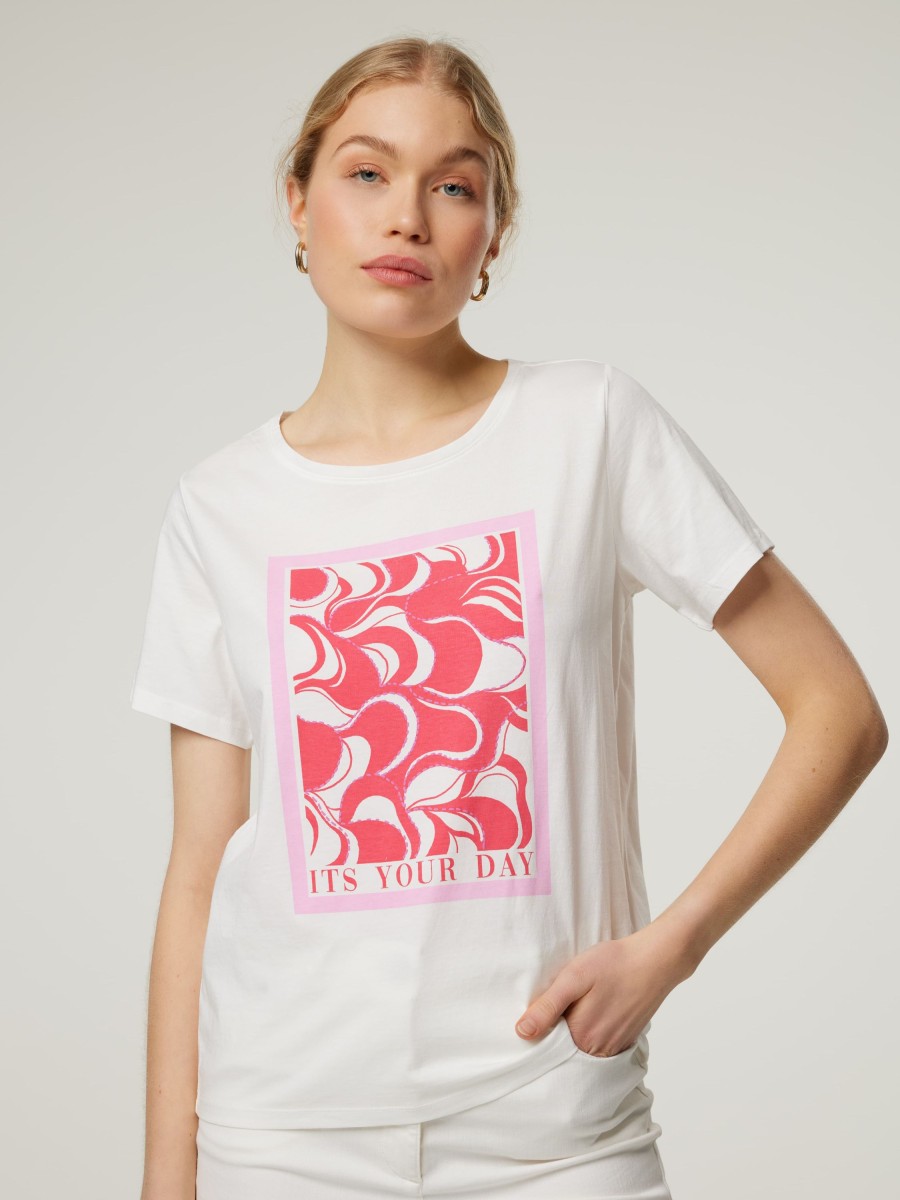 Frauen Lieblingsstück T-Shirts & Shirts | T-Shirt Mit Print Weiss