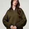 Frauen Drykorn Jacken | Satinblouson Janwyn Schlamm