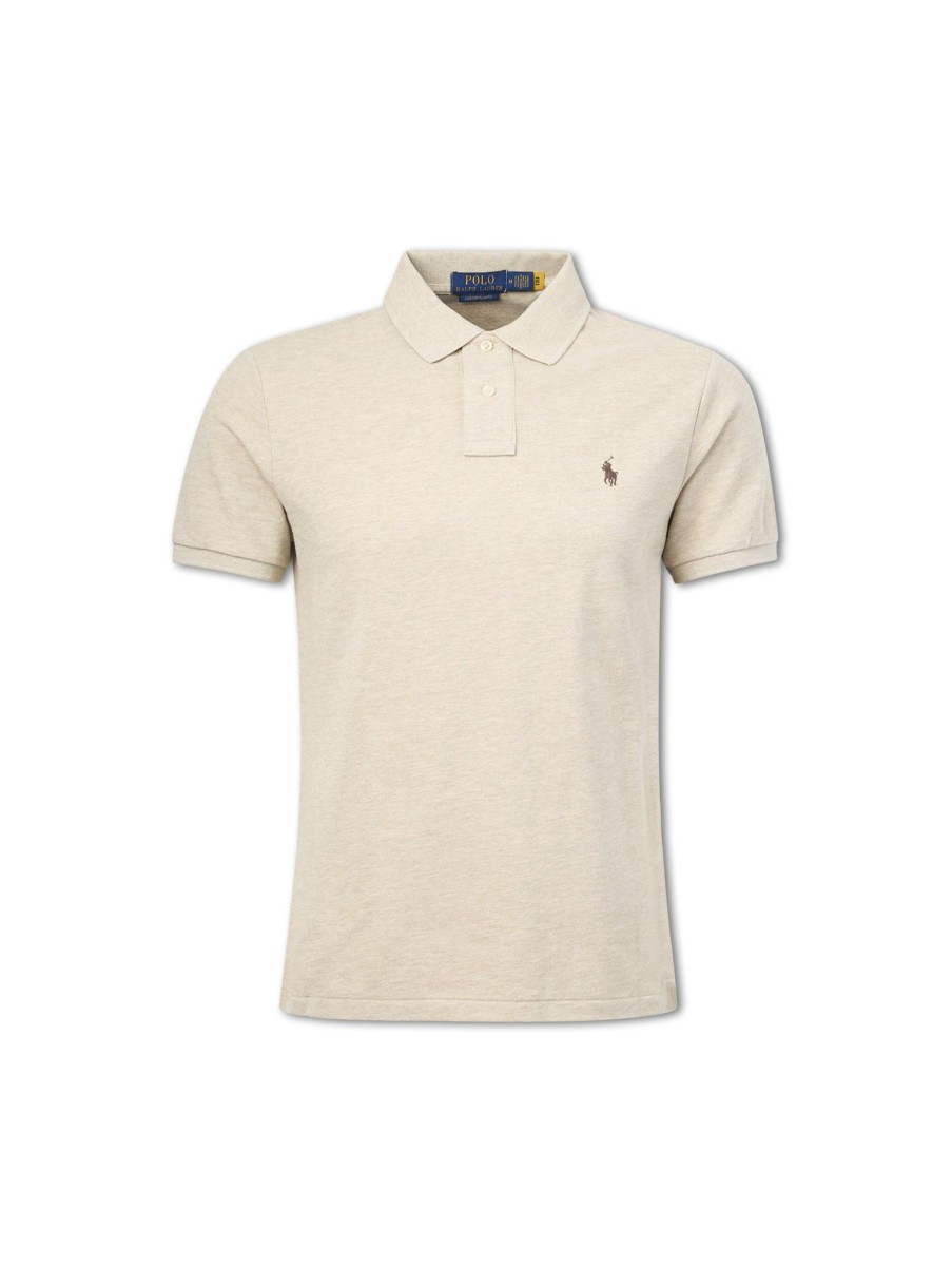 Manner Polo Ralph Lauren Men Polo-Shirts | Polo-Shirt Im Slim Fit Beige