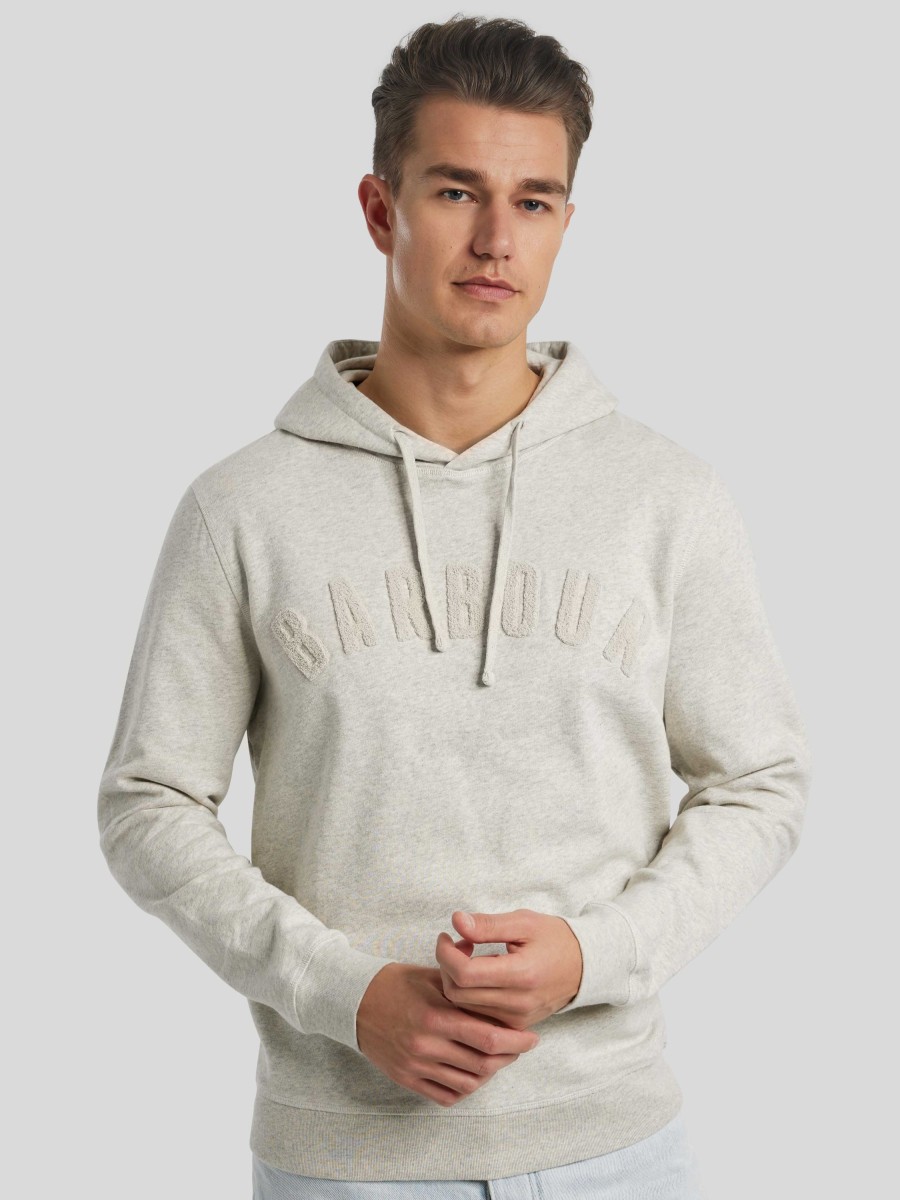 Manner Barbour Hoodies & Sweatshirts | Hoodie Mit Logo-Schriftzug Grau